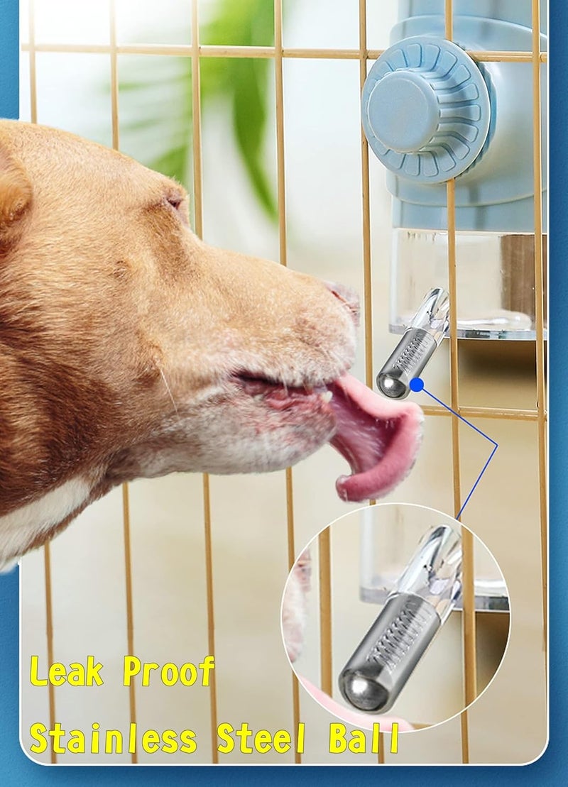 Deyace Dog Crate Water Bottle Stainless Steel Leak-Proof Ball 24oz Top Fill Dog Water Dispenser for Cage - Image 2